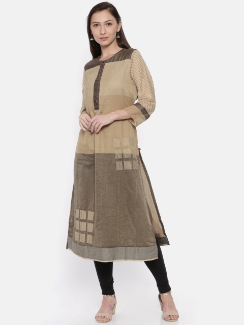 

Biba Women Beige A-Line Kurta