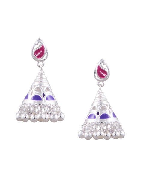 

ahilya Sterling Silver Triangular Temple Jhumki