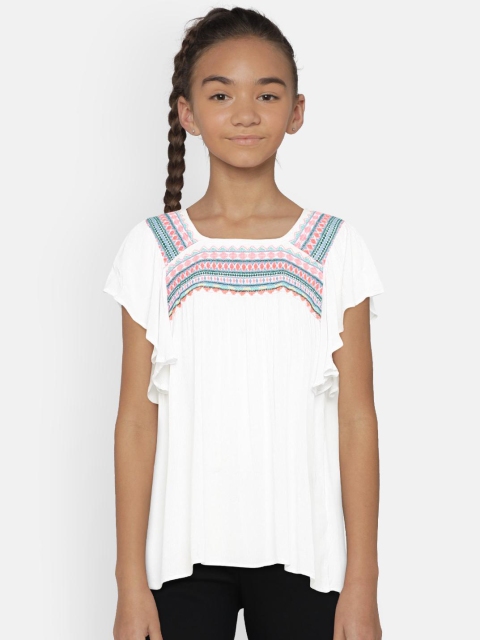 

Bossini Girls White Solid Top