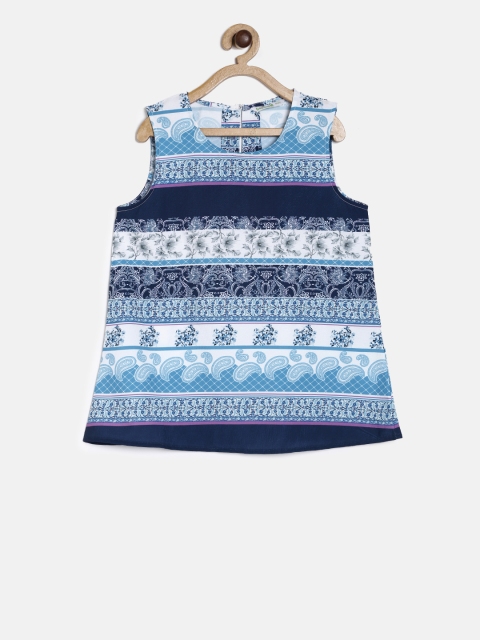 

Bossini Girls Blue Printed Top