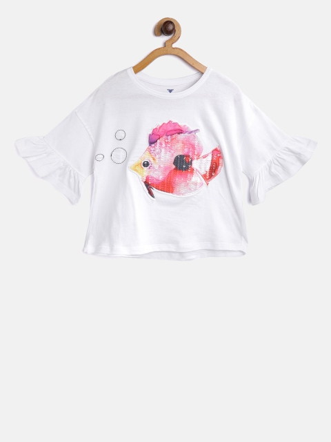

Fame Forever by Lifestyle Girls White Sequinned Top