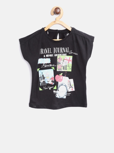 

Juniors by Lifestyle Girls Black Printed Top