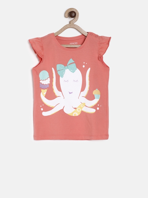 

Juniors by Lifestyle Girls Pink Printed Top