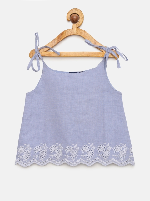 

Juniors by Lifestyle Girls Blue Solid Tank Top