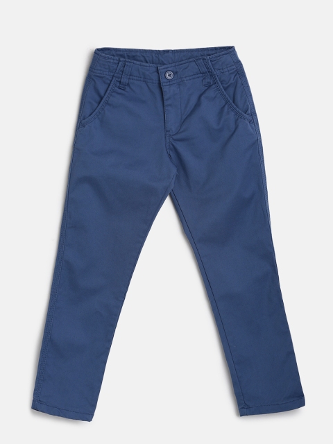 

Bossini Boys Blue Regular Fit Solid Regular Trousers