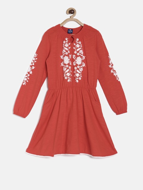 

Fame Forever by Lifestyle Girls Red Printed A-Line Dress