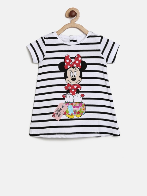 

Juniors by Lifestyle Girls White Printed & Striped Dress
