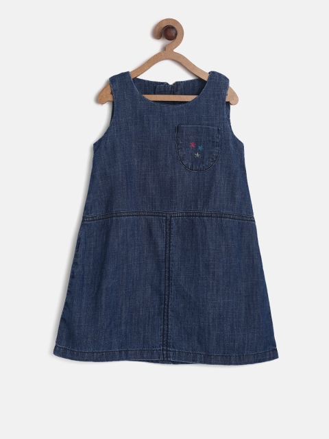 

Juniors by Lifestyle Girls Navy Blue Solid A-Line Dress