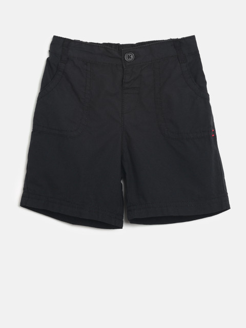 

Juniors by Lifestyle Boys Black Solid Regular Fit Regular Shorts