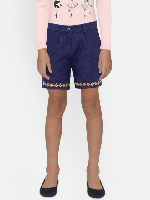 

Bossini Girls Navy Blue Solid Regular Fit Regular Shorts