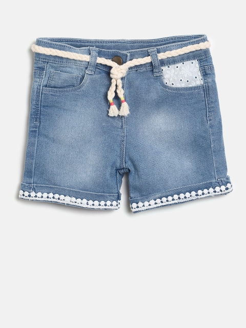 

Juniors by Lifestyle Girls Blue Solid Regular Fit Regular Shorts