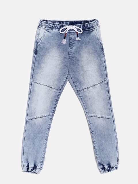 

Fame Forever by Lifestyle Boys Blue Regular Fit Mid-Rise Clean Look Jogger Jeans