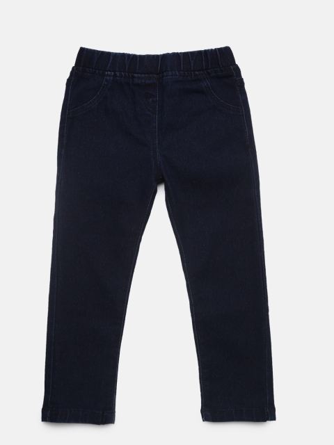 

Juniors by Lifestyle Girls Navy Blue Regular Fit Mid-Rise Clean Look Jeans