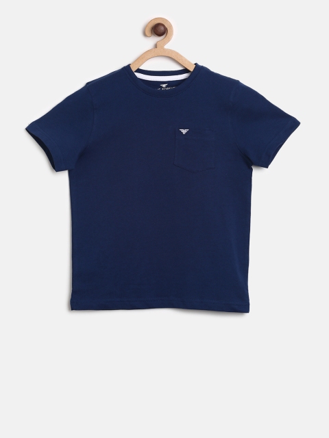 

Fame Forever by Lifestyle Boys Navy Solid Round Neck T-shirt, Navy blue