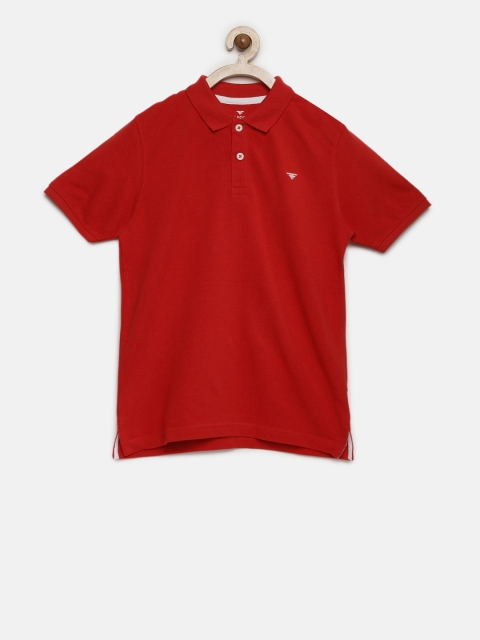 

Fame Forever by Lifestyle Boys Red Solid Polo Collar T-shirt