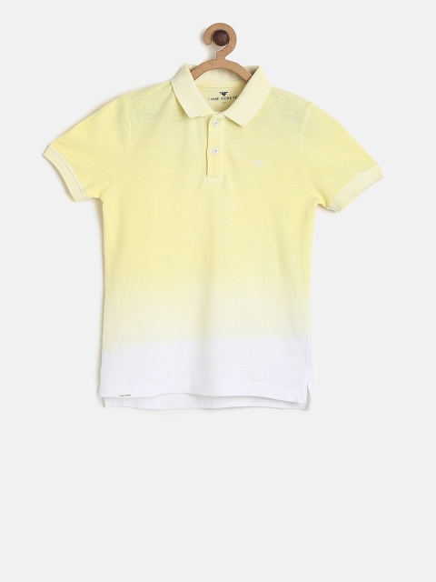 

Fame Forever by Lifestyle Boys Yellow Solid Polo Collar T-shirt
