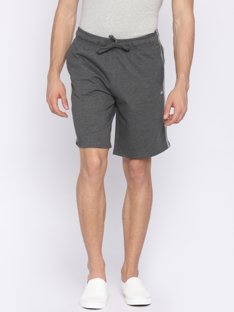 

FILA Men Charcoal Grey Solid Regular Fit Sports Shorts