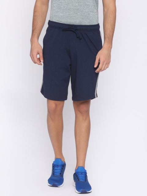 

FILA Men Navy Blue Solid Regular Fit Sports Shorts