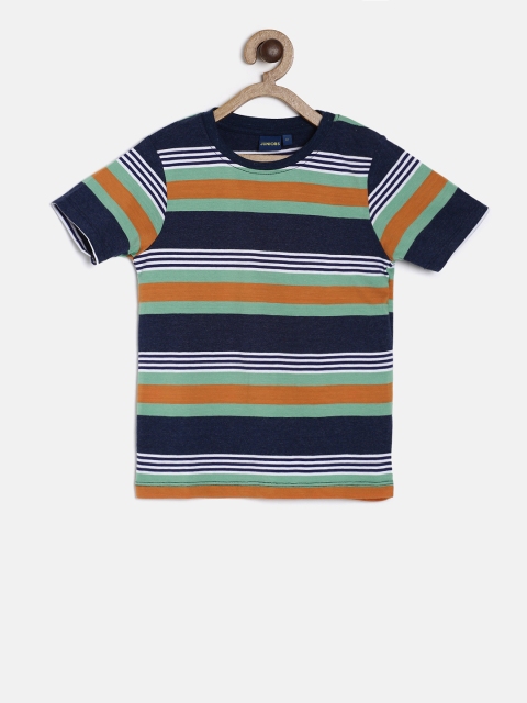 

Juniors by Lifestyle Boys Multicoloured Striped Round Neck T-shirt, Multi