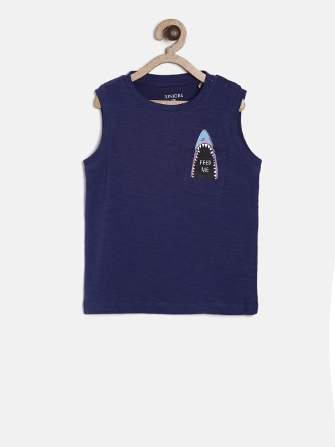 

Juniors by Lifestyle Boys Navy Blue Printed Round Neck T-shirt