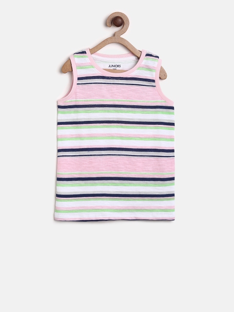 

Juniors by Lifestyle Boys Multicoloured Striped Round Neck T-shirt, Multi
