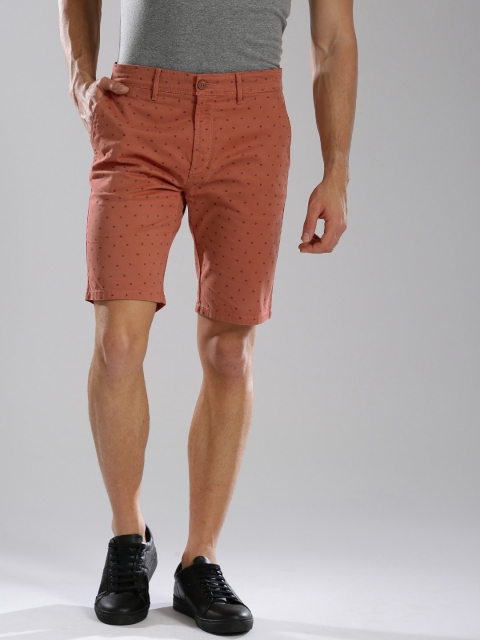 

Levis Men Red Printed Regular Fit Chino Shorts