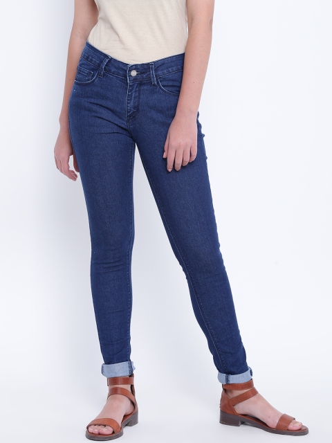 

Fusion Beats Women Blue Skinny Fit Mid-Rise Clean Look Stretchable Jeans