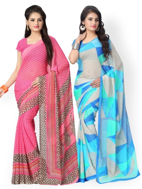 

Vaamsi Pack of Two Printed Sarees, Blue