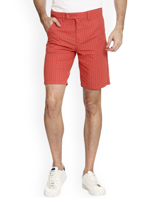 

United Colors of Benetton Men Rust Printed Regular Fit Chino Shorts