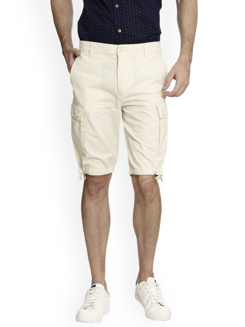 

United Colors of Benetton Men Beige Solid Regular Fit Chino Shorts