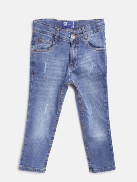 

612 league Boys Blue Mid-Rise Low Distress Stretchable Jeans
