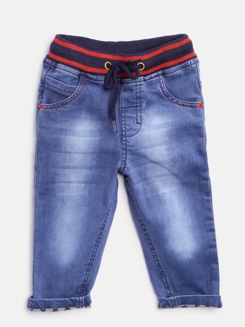 

612 league Boys Blue Mid-Rise Clean Look Stretchable Jeans