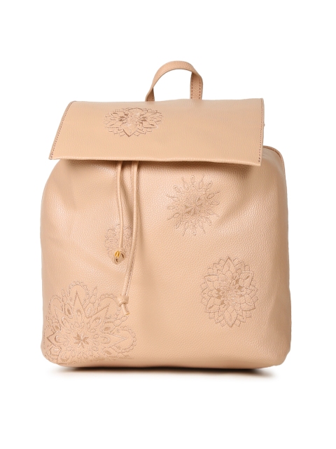 

CODE by Lifestyle Women Peach-Coloured Textured Backpack