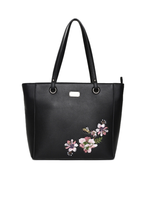 

Ginger by Lifestyle Black Embroidered Shoulder Bag