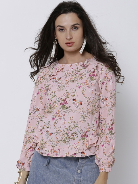 

Tokyo Talkies Women Pink Printed Top