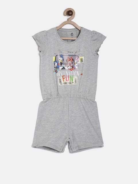 

Juniors by Lifestyle Girls Grey Printed Dungarees
