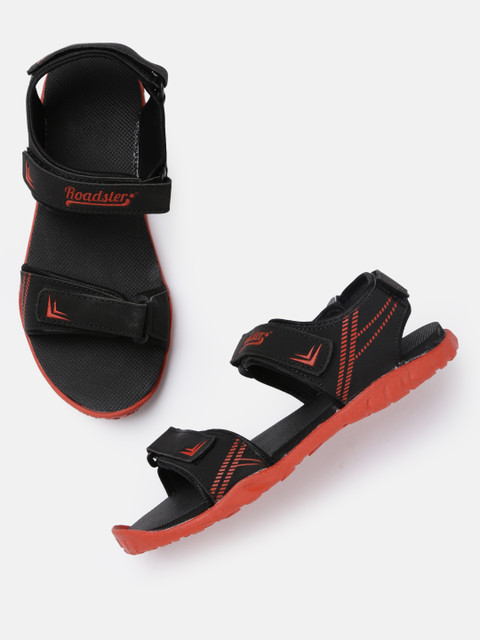 

Roadster Men Black Sports Sandals