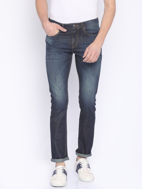 

American Crew Men Blue Slim Fit Mid-Rise Clean Look Stretchable Jeans