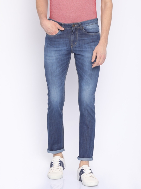 

American Crew Men Blue Slim Fit Mid-Rise Clean Look Stretchable Jeans