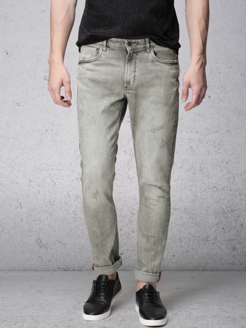 

Ecko Unltd Men Grey Slim Fit Mid-Rise Mildly Distressed Stretchable Jeans