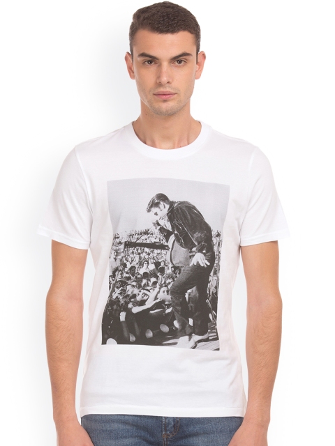 

Aeropostale Men White Printed Round Neck T-shirt
