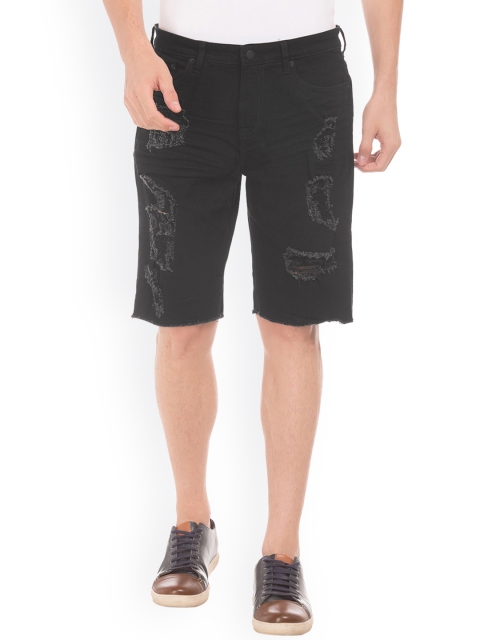 

Aeropostale Men Black Solid Regular Fit Regular Shorts