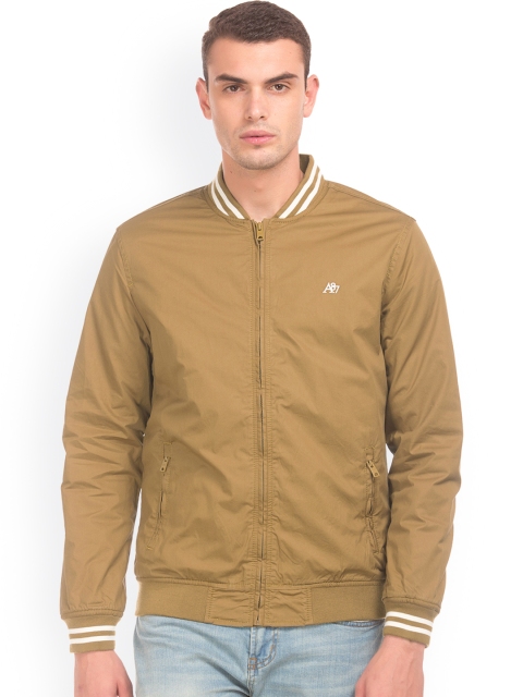 

Aeropostale Men Brown Solid Bomber