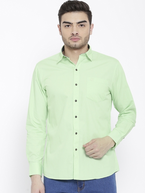 

Duke Men Sea Green Smart Regular Fit Self Design Casual Shirt