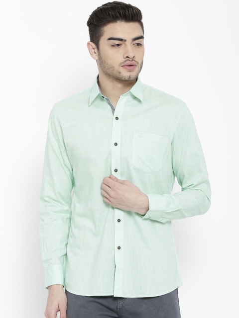 

Duke Men Sea Green Smart Regular Fit Solid Casual Shirt