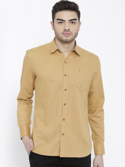 

Duke Men Mustard Smart Regular Fit Solid Casual Shirt