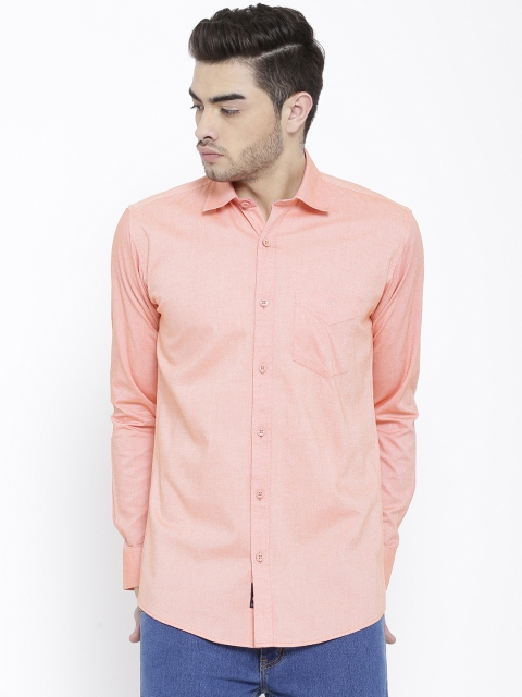 

Duke Men Orange Smart Regular Fit Solid Casual Shirt