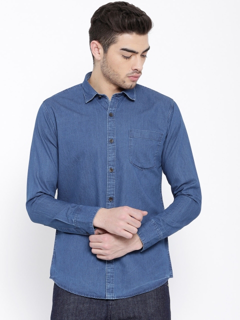 

Duke Men Blue Smart Regular Fit Solid Casual Shirt