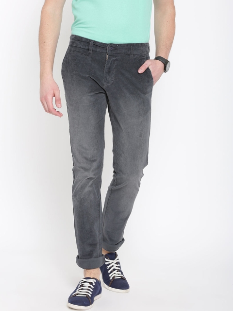 

Duke Men Grey Smart Regular Fit Self Design Chinos
