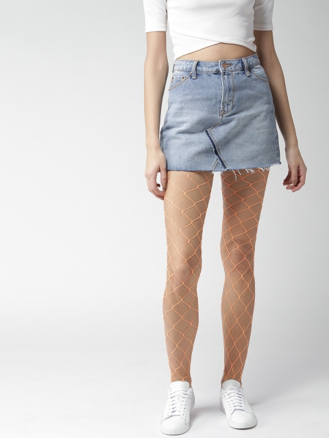 

FOREVER 21 Orange Fishnet Stockings
